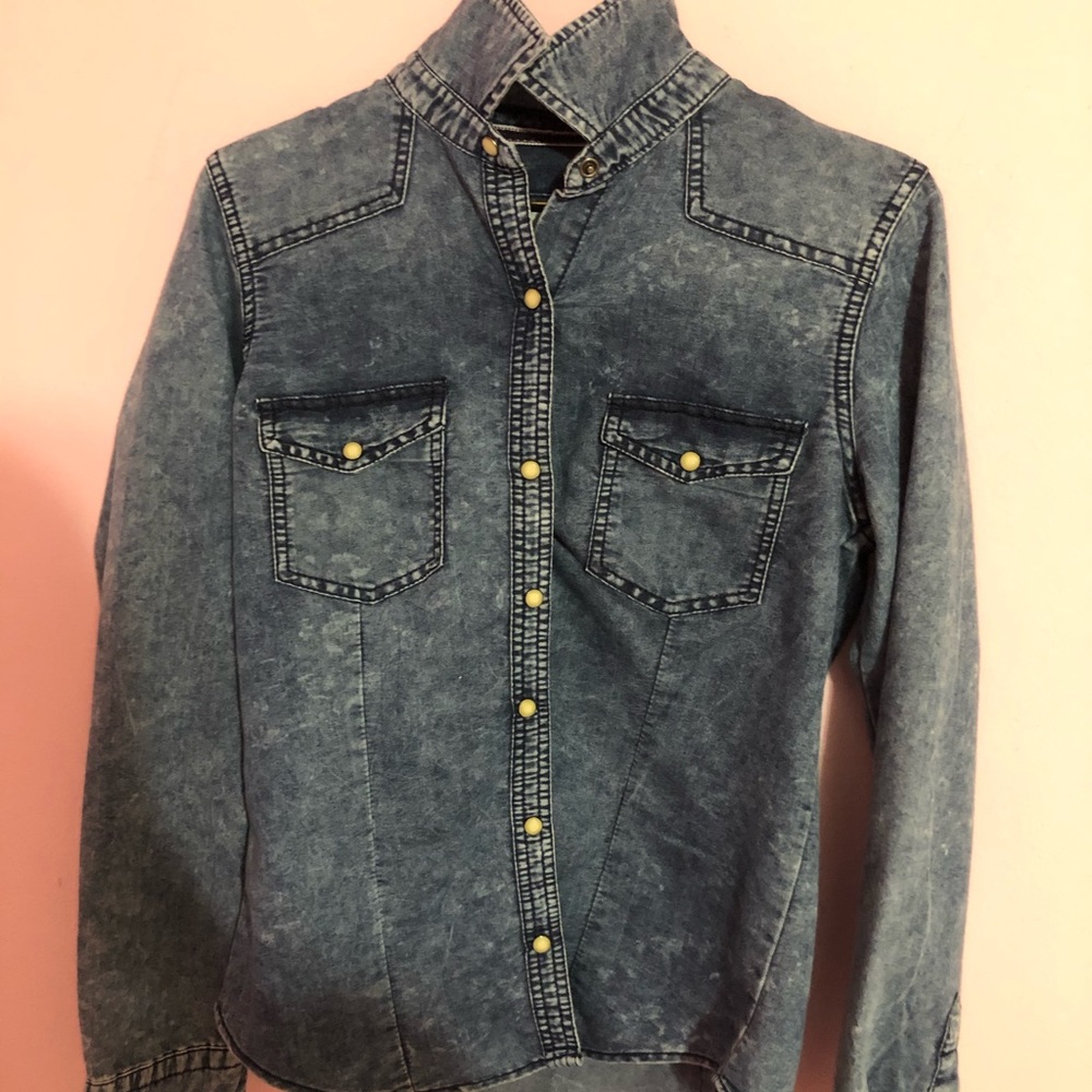 Denim button up